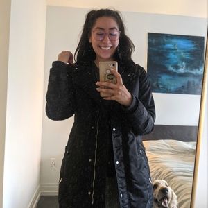 Abercrombie & Fitch Black Parka Rain Jacket